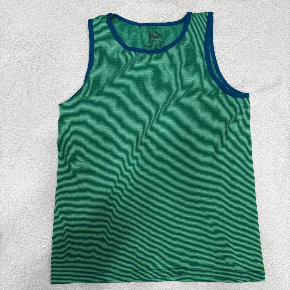 Fruit of the Loom Green and Blue Kids Tank Top